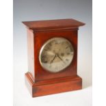 A 19th century mahogany cased mantel clock, Bryson, Edinburgh, the 7" silvered dial with Roman