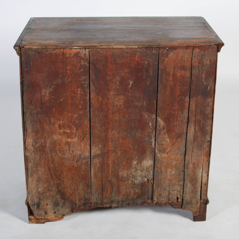 A Charles II style oak chest, the rectangular top with a moulded edge above four long drawers with - Image 5 of 5