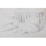 AR John Murray Thomson RSA RSW PSSA (1885-1974) Five assorted pencil sketches cattle the largest