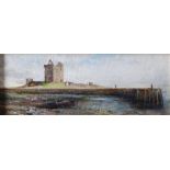 John Blair (1850-1934) Broty Castle (Broughty Ferry Castle) oil on panel, signed with initials and