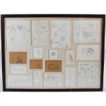 AR John Murray Thomson RSA RSW PSSA (1885-1974) Two framed sketch pictures one mounted with twenty