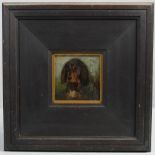 AR John Murray Thomson RSA RSW PSSA (1885-1974) Portrait of a black and tan dogs head oil on