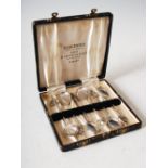 A cased set of six Tasmanian Arts & Crafts sterling silver teaspoons, circa 1900, hammered bowls and