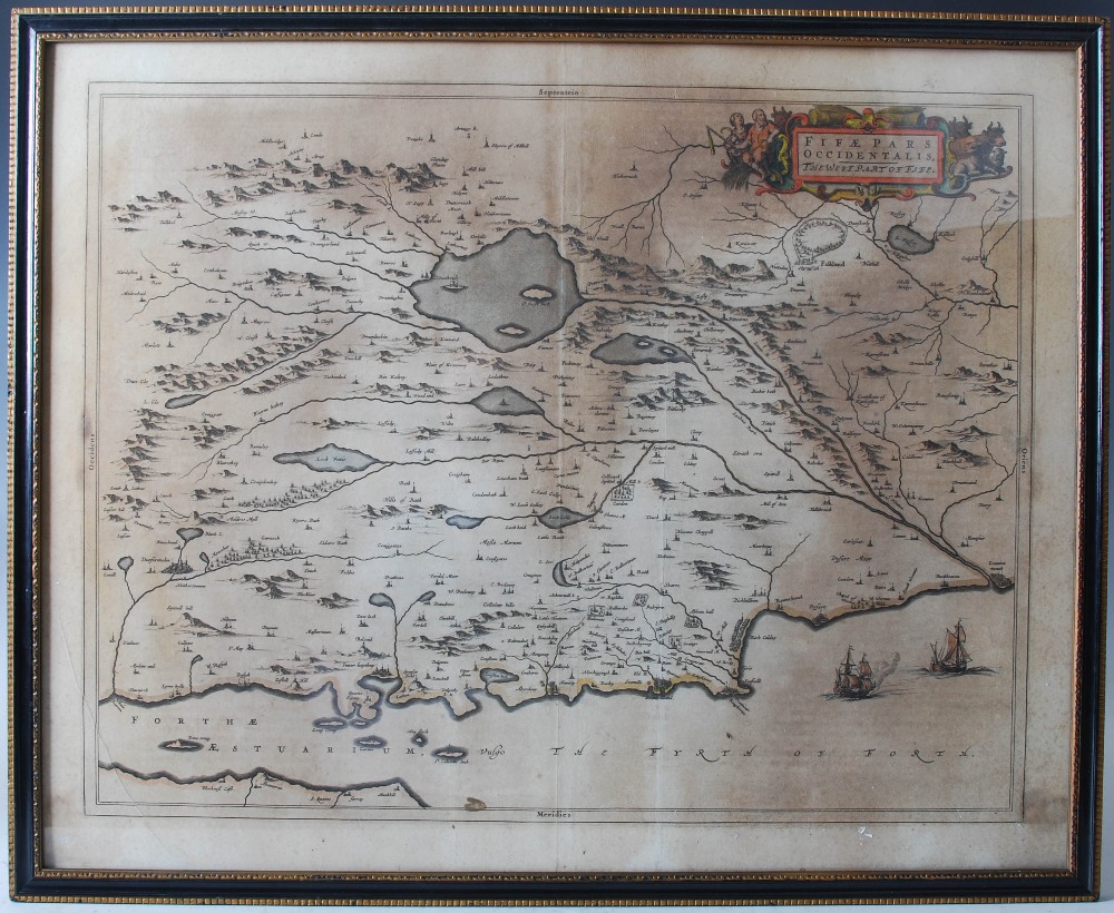A collection of four antique hand coloured maps, to include ;Jansson J. Scotia Regnum, 39.5cm x - Image 13 of 23