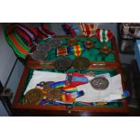 COLLECTION OF GREAT WAR AND WWII MEDALS TO INCLUDE THE GREAT WAR GROUP OF THREE INSCRIBED TO