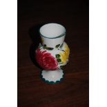 WEMYSS POTTERY THISTLE VASE DECORATED WITH CHRYSANTHEMUMS, IMPRESSED MARKS AND GREEN PAINTED MARK