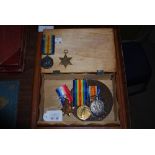 GREAT WAR GROUP OF THREE MEDALS INSCRIBED TO 2526SJT.W.KEAY.R.A., TOGETHER WITH CORRESPONDING