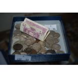 COLLECTION OF ASSORTED EARLY 20TH CENTURY THREEPENNY BITS, MISCELLANEOUS COINAGE, BRITISH ARMED