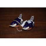 PAIR OF ROYAL CROWN DERBY WREN ORNAMENTS