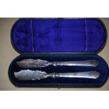 CASED PAIR OF SHEFFIELD SILVER KNIVES