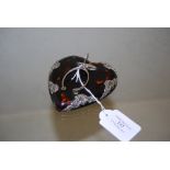 SILVER MOUNTED TORTOISESHELL HEART SHAPED PAPER CLIP WITH WISHBONE CLIP, HALLMARKED LONDON, MAKERS