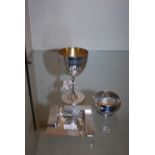 LONDON SILVER GOBLET INSCRIBED 'MORRISONS ACADEMY CRIEFF FIRST PRIZE JUNIOR STEEPLE CHASE, WON BY