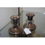 PAIR OF BIRMINGHAM SILVER TABLE CANDLESTICKS