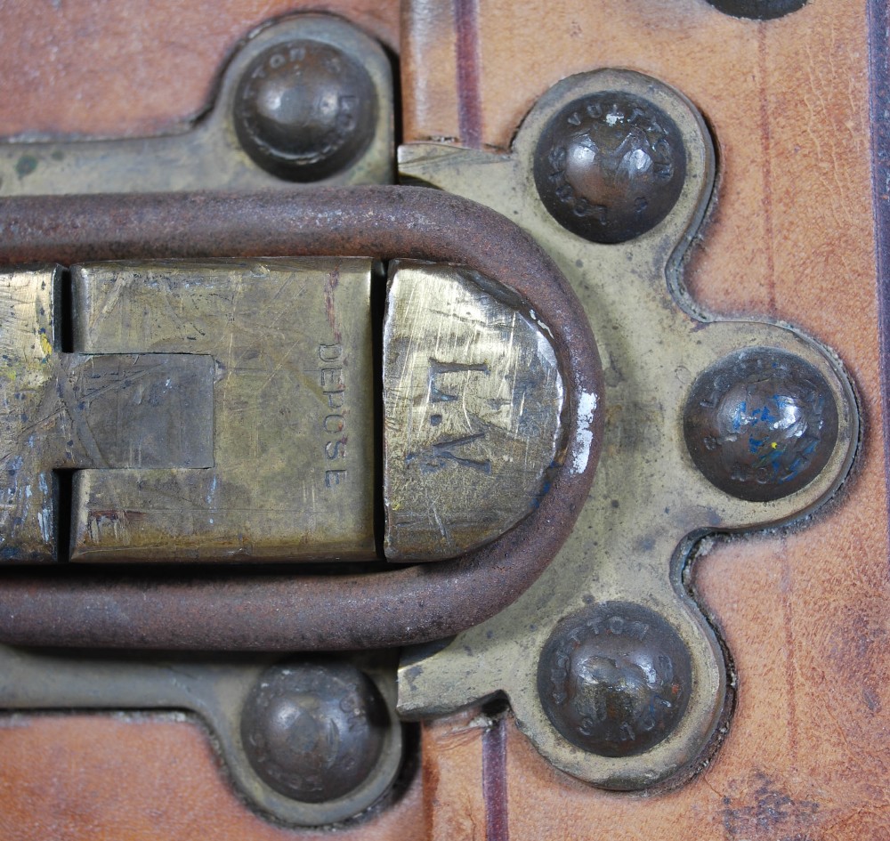 An early 20th century Louis Vuitton brown leather wardrobe trunk or malle armoire, opening to a - Image 8 of 18