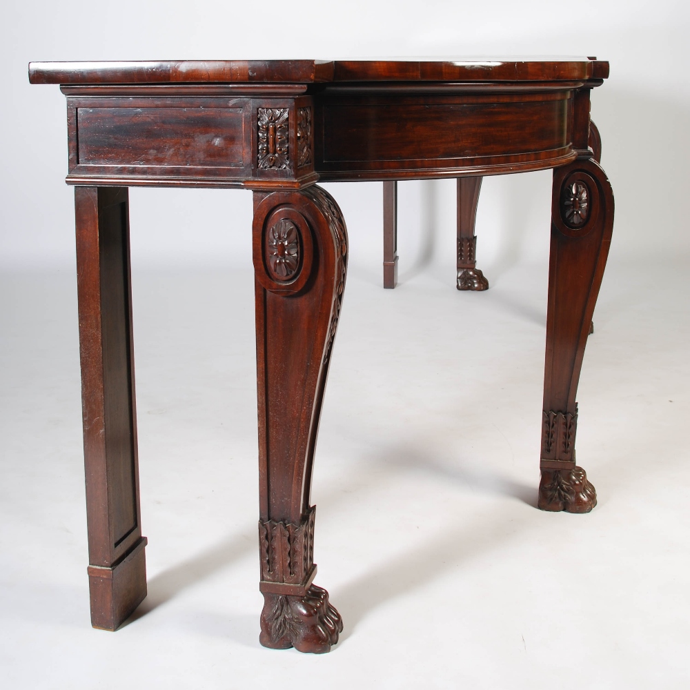 An impressive William IV mahogany serving table, the shaped rectangular top above two blind frieze - Image 5 of 18