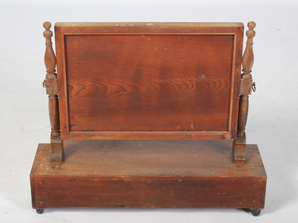 A 19th century mahogany and ebony lined dressing table mirror, the rectangular mirror plate within - Image 6 of 6