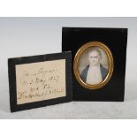 A George III portrait miniature of James Fergusson, oval, painted on ivory within gilt metal