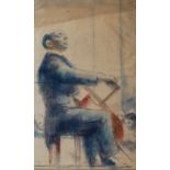 John Cooper (East London Group, early 20th century) Portrait of Pablo Casals playing the cello