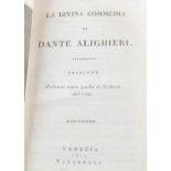 Dante Alighieri, La Divina Commedia, Venezia, 1811, leather covers and spine