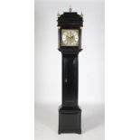 A 17th century ebonised longcase clock, Aynsworth, Westminster, the brass dial with silvered chapter