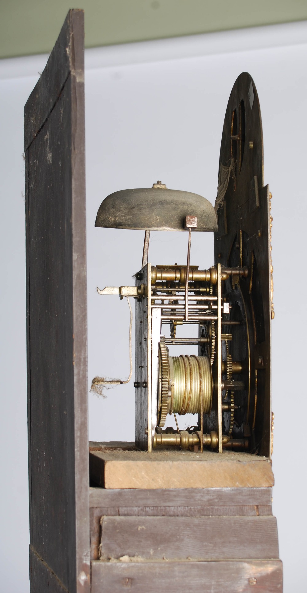 A George III walnut longcase clock, Jn. Charlton, Durham, the brass dial with silvered chapter - Image 6 of 6