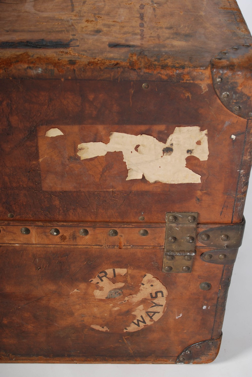 An early 20th century Louis Vuitton brown leather wardrobe trunk or malle armoire, opening to a - Image 7 of 18