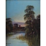 W. Lewis (20th century) A pair of river landscapes oils on canvas, signed lower left and lower right