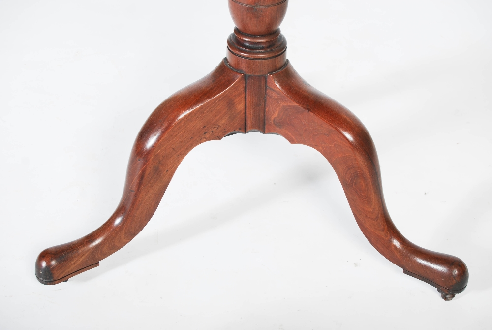 A George III mahogany three tier revolving dumb waiter, the graduated revolving stand supported on - Image 6 of 6