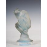 A Rene Lalique opalescent and stained glass car mascot, Sirene, moulded mark 'R. Lalique', 10.3cm