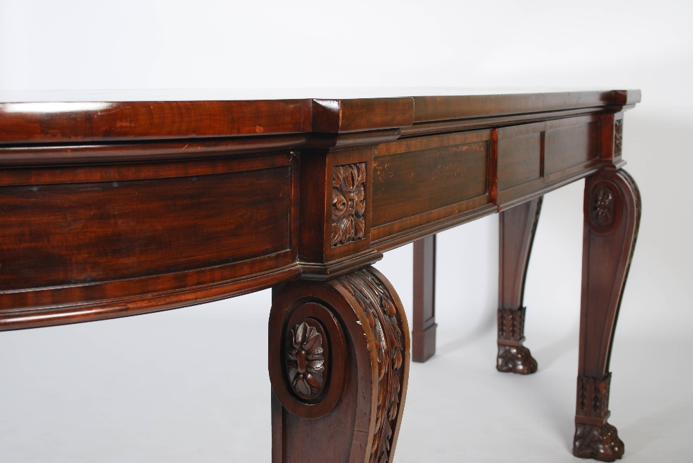 An impressive William IV mahogany serving table, the shaped rectangular top above two blind frieze - Image 10 of 18