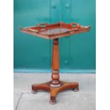 A 19th century mahogany tray top occasional table, the rectangular tray top with a pierced gallery