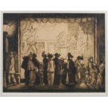 William Strang RA RPE (1859-1921) Circus scene etching, signed in pencil lower right 36.5cm x 46cm