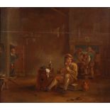 After David Teniers (17th/ 18th century Continental School) A pair of Tavern scenes with figures