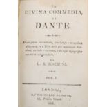 G.B. Boschini, La Divina Commedia, Di Dante, volumes I, II & III, Londra, 1808, brown leather covers