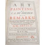 C.A. Du Fresnor, The Art Of Painting, London, printed for Bernard Lintott 1716, leather spine
