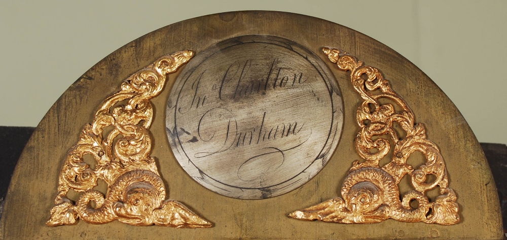 A George III walnut longcase clock, Jn. Charlton, Durham, the brass dial with silvered chapter - Image 4 of 6