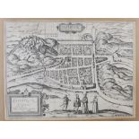 Georg Braun & Franz Hogenberg Edenburgum Scotiae Metropolis, inscribed 1574 34.5cm x 46.5cm