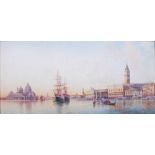 Umberto Ongania (Italian, late 19th century) The Grand Canal Venice watercolour, signed lower