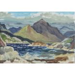 James R. Wallace Orr (b.1907) Gale on Loch Torridon oil on canvas, signed and dated 1946 lower