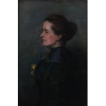 Thomas Bromley Blacklock (1863-1903) Half length portrait of a lady oil on canvas board, signed