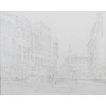 WITHDRAWN LOT - 20th century Scottish School Piazza di Spagna, Rome pencil, inscribed lower left