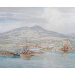 John P. Main RBA (fl.1893-1928) Benbecula watercolour, signed lower right 43cm x 54cm