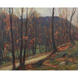J. J. Inglis Autumnal woodland oil on canvas, signed lower right 39cm x 49cm