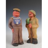Two rare vintage Palm Toffee cardboard sweet boxes 'Battling Bert' and 'Blockade Bill', with painted