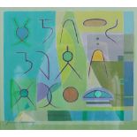 AR James Cumming RSA RSW (1922-1991) Screened Cypher (Green) oil on canvas, signed lower right and