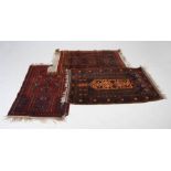 Three assorted Persian prayer mats, (3).