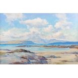 AR Tom Hovell Shanks RSW RGI (b.1921) Arran from Ayrshire Coast oil on board, signed lower right and