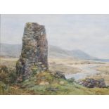 Alexander Kellock Brown RSA RSW RI (1849-1922) Coastal landscape with cairn watercolour, signed with