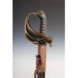 A late 19th century Officer's sword, Lonsdale & Tyler, London, with wire bound shark skin grip and