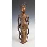 A Chinese bronze Tang style figure of a Bodhisattva, 52.5cm high.